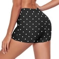 thumbnail image 1 of RELLECIGA Women's Black Polka Dot High Waisted Board Shorts Boyshorts Swim Bottoms Swim Shorts Women Size Small, 1 of 13