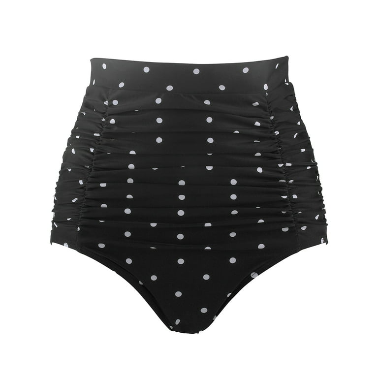 Black polka dot bikini bottoms sale