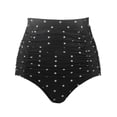 thumbnail image 1 of RELLECIGA Women's Black Polka Dot High Waisted Ruched Bikini Bottom Size XX-Large, 1 of 13