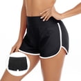 thumbnail image 1 of RELLECIGA Women's Black+White High Waisted Swim Shorts Swim Board Shorts for Women Size Medium, 1 of 10