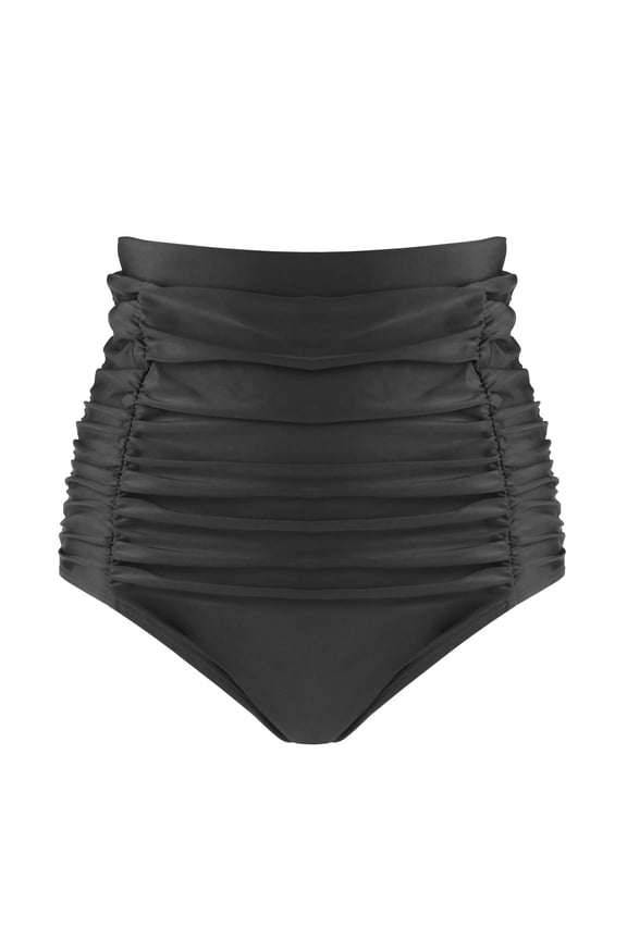 Women's Full Coverage High Waisted Bikini Bottom Ruched Swimsuit Bottom