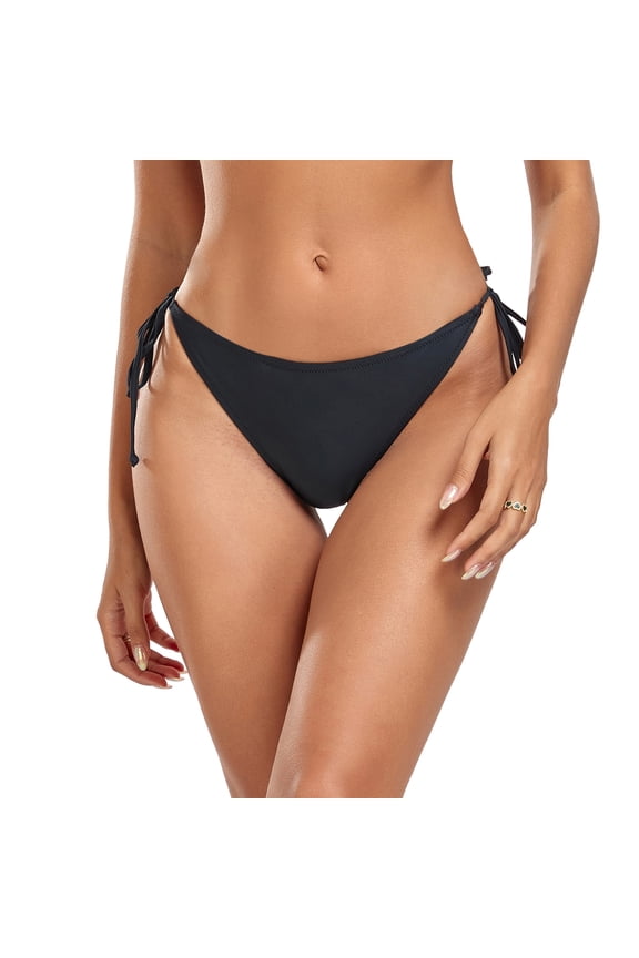 Women's High Cut Brazilian Tie Side Bikini Bottom