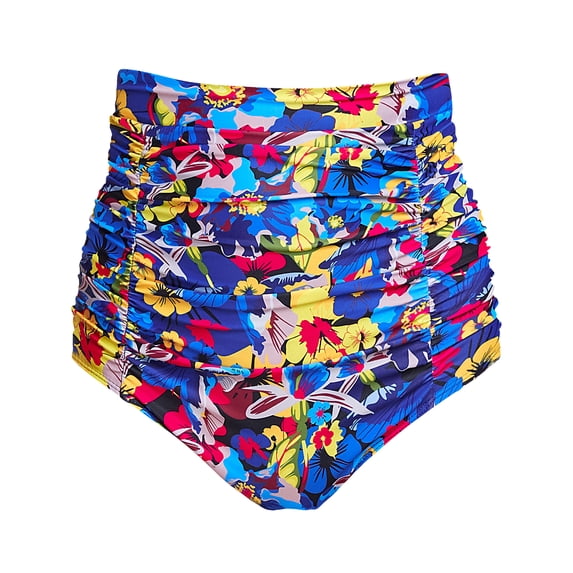 RELLECIGA Women's High Waisted Hipster Bikini Swimsuit Bottom Ruched Swim Bottom