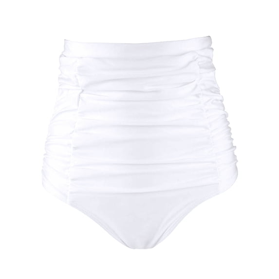 RELLECIGA Women's High Waisted Ruched Bikini Bottom Tummy Control Swim Bottoms