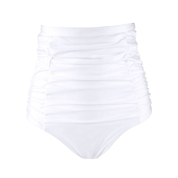 RELLECIGA Women's High Waisted Ruched Bikini Bottom Tummy Control Swim Bottoms