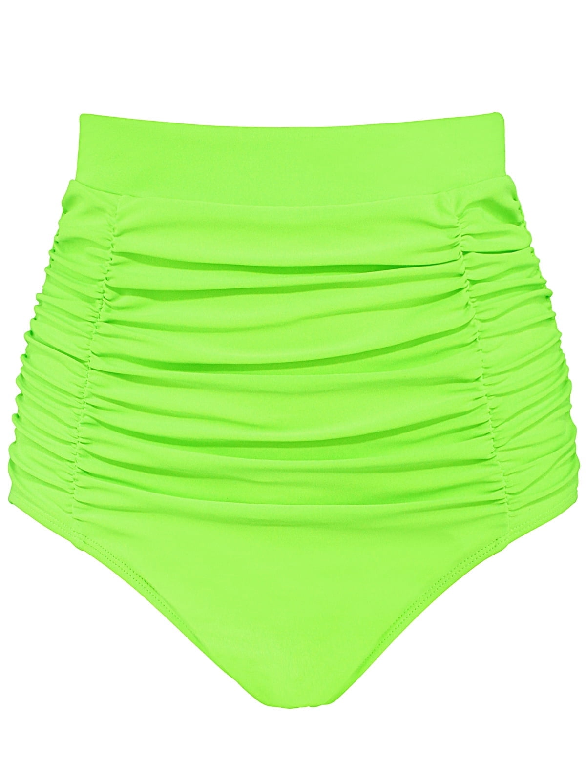 RELLECIGA Women's High Waisted Ruched Bikini Bottom Tummy Control Swim ...