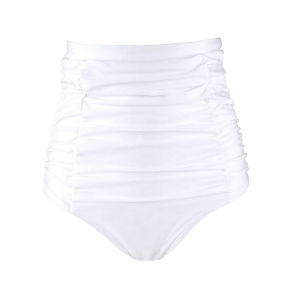 RELLECIGA Women's High Waisted Ruched Bikini Bottom Tummy Control Swim Bottoms