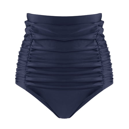 RELLECIGA Women's High Waisted Ruched Bikini Bottom Tummy Control Swimwear