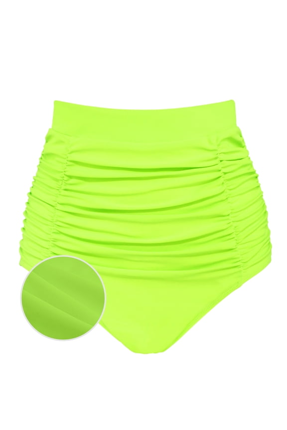 Women's High Waisted Ruched Bikini Bottom