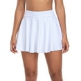 thumbnail image 1 of RELLECIGA Women's High Waisted Skirts Inner Shorts with Pockets Workout Stretch Tennis Sexy Pleated Mini Skirts Workout White Yoga Sport Skorts, 1 of 6