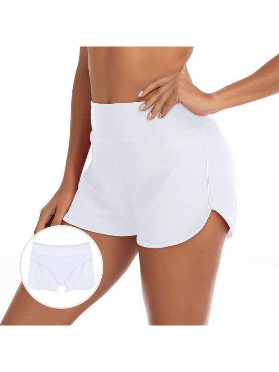 Women's High Waisted Swim Shorts Swimsuit Bottoms Board Shorts for Women