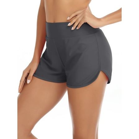 RELLECIGA Women's High Waisted Swim Shorts Swimsuit Bottoms Board Shorts for Women