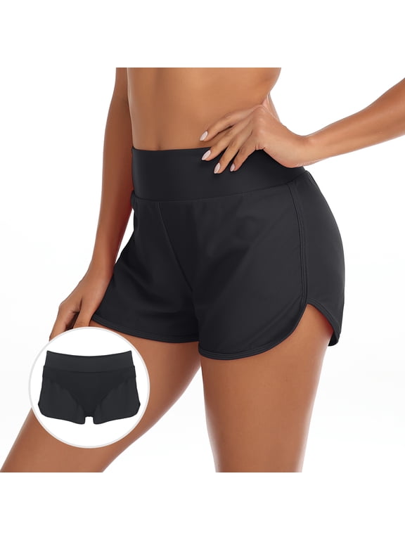 Women's High Waisted Swim Shorts Swimsuit Bottoms Board Shorts for Women