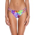 thumbnail image 1 of RELLECIGA Women's Leopard Strappy Sexy Thong Bikini Swimsuit Bottom String Bikini Panty Bathing Suit, 1 of 7