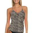 thumbnail image 1 of RELLECIGA Women's Shirred Swim Tops Cutout Swimsuits Tummy Control Bathing Suit Tops Tankini Tops for Women, 1 of 7