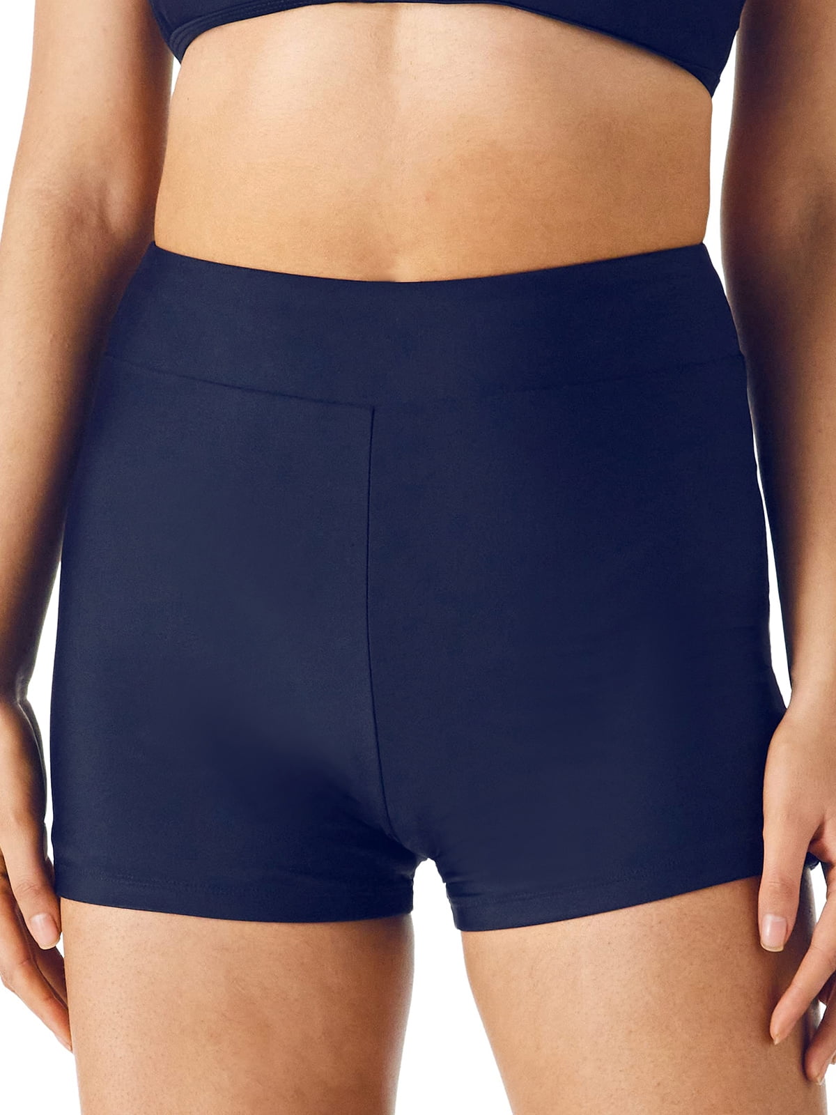 RELLECIGA Women's Navy Blue High Waisted Board Shorts Boyshorts Swim