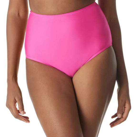 RELLECIGA Women's Neon Rose High Waisted Bikini Bottom Size Large