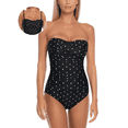 thumbnail image 1 of RELLECIGA Women's Plus Size Tummy Control Swimwear Strapless One Piece Swimsuit Ruched Bathing Suits, 1 of 8