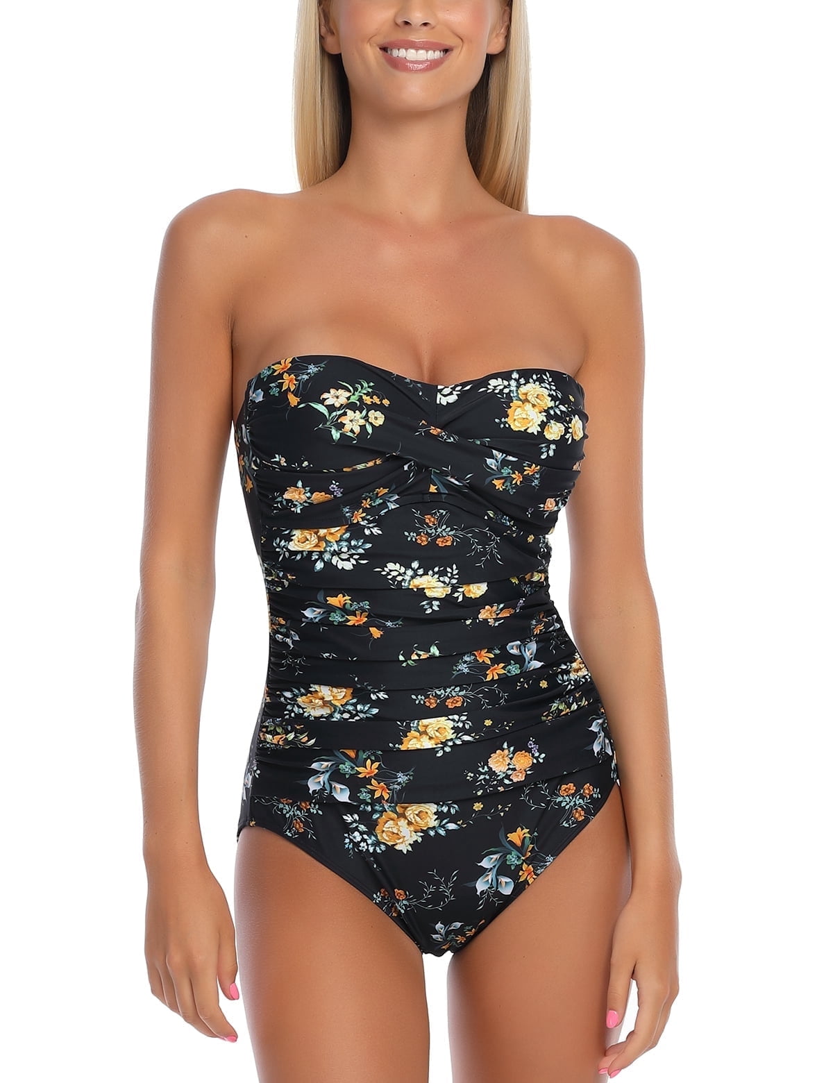 Black-yellow Floral