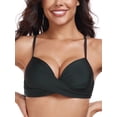 thumbnail image 1 of RELLECIGA Women's Push Up Bikini Top Twist Front Underwire Bathing Suit for Women, 1 of 11