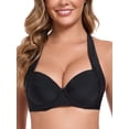 thumbnail image 1 of RELLECIGA Women's 3/4 Molded Cup Push Up Underwire Bikini Top, 1 of 7