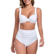 RELLECIGA Women's Push Up Underwire Bikini Set Bathing Suits