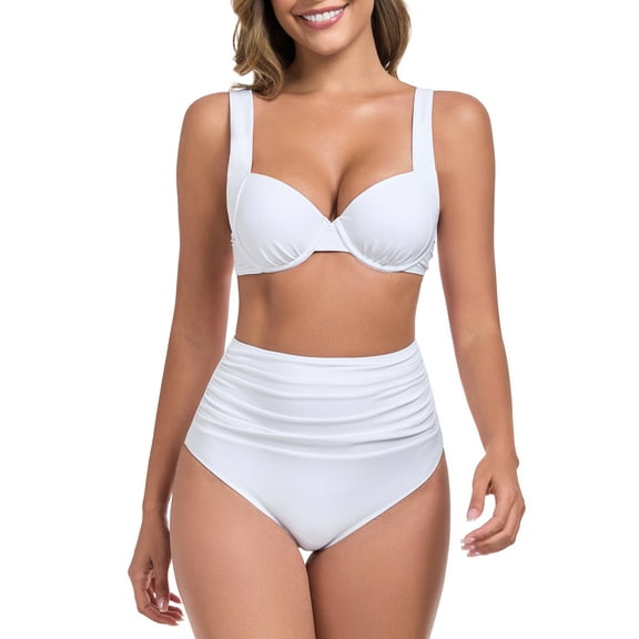 RELLECIGA Women's Push Up Underwire Bikini Set Bathing Suits