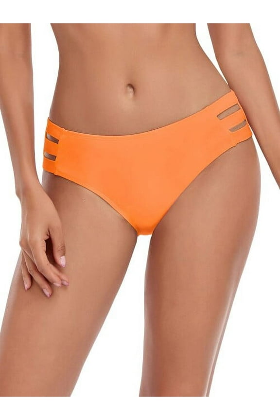 Women's Swimsuit Strappy Bikini Swim Bottom Full Coverage Swimwear Bathing Suits