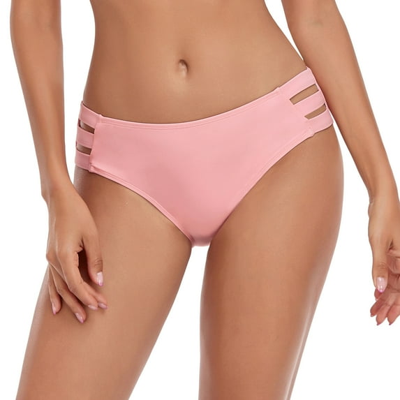 RELLECIGA Women's Swimsuit Strappy Bikini Swim Bottom Full Coverage Swimwear Bathing Suits