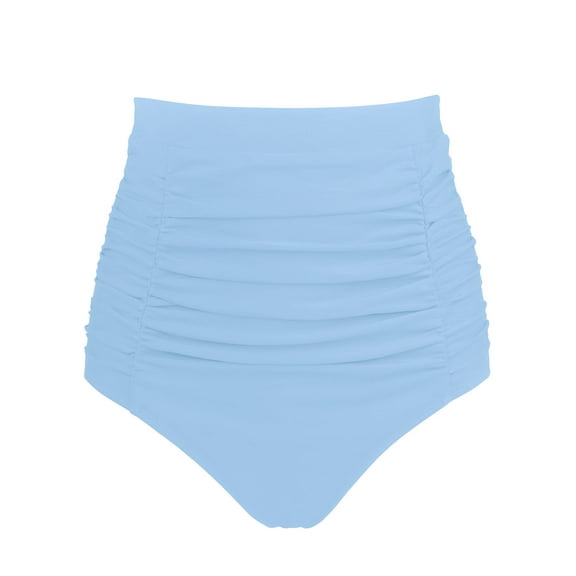 RELLECIGA Women's Swimwear High Waisted Ruched Bikini Bottom