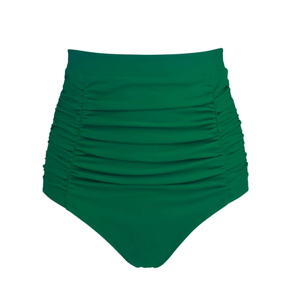 RELLECIGA Women's Swimwear High Waisted Ruched Bikini Bottom