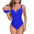 thumbnail image 1 of RELLECIGA Women's Plus Size Twist Front One Piece Swimsuit for Lady Ruched Tummy Control One Piece Bathing Suits for Women Royal Blue Size 3XL, 1 of 13