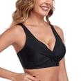 thumbnail image 1 of RELLECIGA Women's V Neck Underwire Bathing Suit Criss Cross Bikini Top, 1 of 9