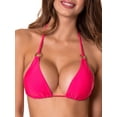 thumbnail image 1 of RELLECIGA Women's Watermelon Red Basics Triangle Bikini Top with Rings Size Large, 1 of 7