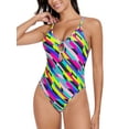 thumbnail image 1 of RELLECIGA&nbsp;Women's V Neck Cutout One Piece Swimsuits, 1 of 9