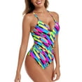 thumbnail image 1 of RELLECIGA&nbsp;Women's V Neck Cutout One Piece Swimsuits, 1 of 6