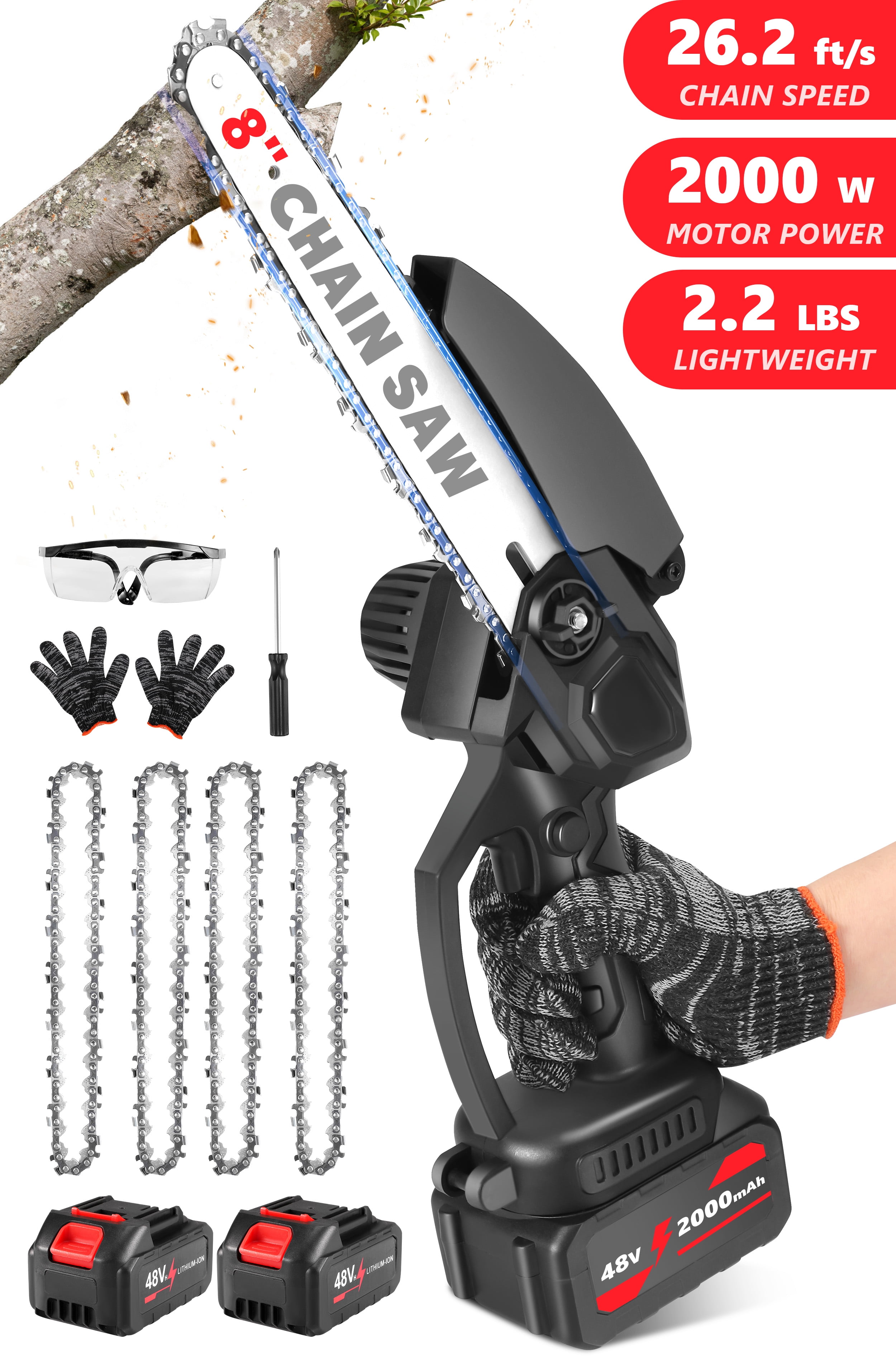 RELOIVE 8 Mini Chainsaw Cordless with 4 Chains and 2 Liberia Ubuy