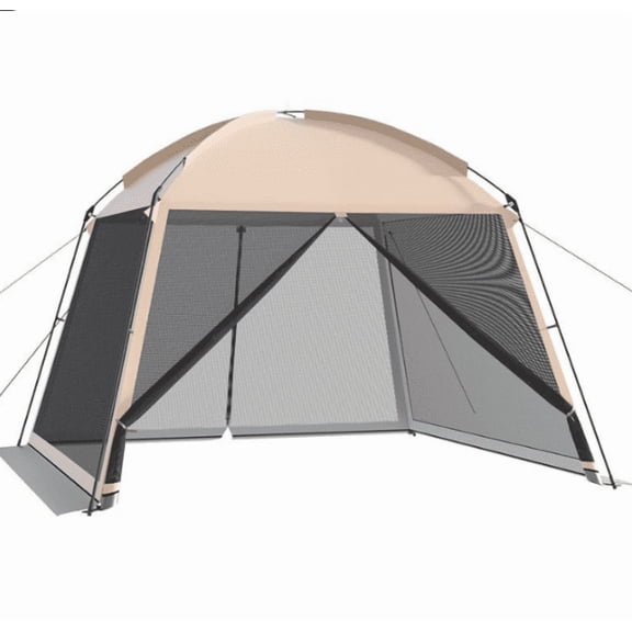 RELOIVE 8'x 8' Pop up Canopy Tent with Mesh Netting, 2 Zipper Doors, and Roller Bag