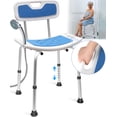 RELOIVE Bath Chair and Shower Chair with Back and Padded Armrests ...