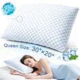 thumbnail image 1 of RELOIVE Cooling Pillows,Adjustable Shredded Memory Foam Bed Pillows, Support &Heat Dissipation Tech for Side,Back,Stomach & Hot Sleepers,Set of 1 Queen Size 20" x 30", 1 of 11