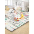 thumbnail image 1 of RELOIVE Foldable Baby Play Mat, 79x59" Waterproof Anti-Slip Foam Mat w/Travel Bag, Reversible for Floor & Travel, 1 of 10