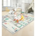 RELOIVE Foldable Baby Play Mat,Reversible Foam Playmat for Floor,79"x59"Large Waterproof Anti