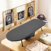 RELOIVE Foldable Ironing Board with Iron Rest, Small Ironing Board, Extra Thick Cover, Portable Tabletop Ironing Board wiht Non-Slip Feet for Home Travel Use