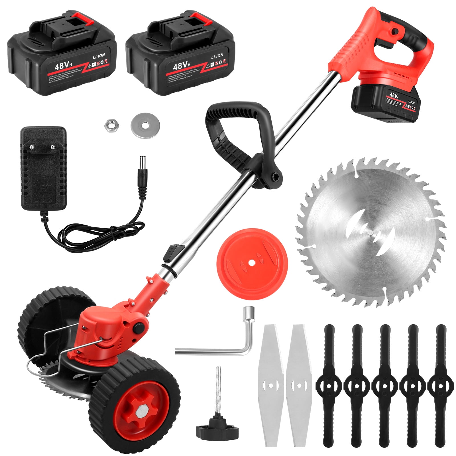 RELOIVE Garden Grass Trimmer Metal Blade Cordless Electric Garden