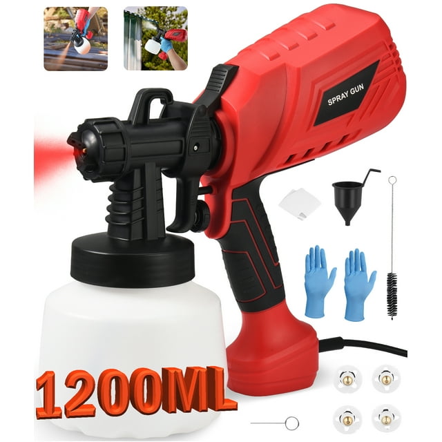 RELOIVE Paint Sprayer,Electric HVLP Spray Gun with 3 Spray Patterns