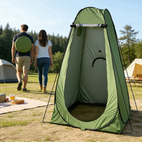 RELOIVE Shower Tent,Pop Up Changing Tent,Portable Camping Privacy Tent,Toilet Tent with Carry Bag for Beach, Camping, Hiking,Military,Green