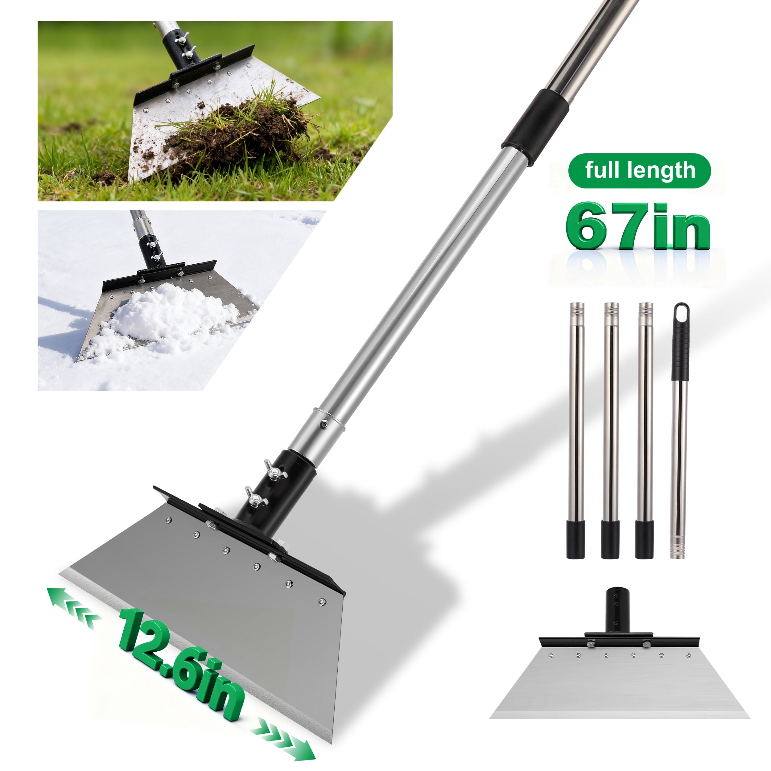 RELOIVE Garden Flat Shovel,Multifunctional Cleaning Shovel,35