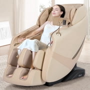 RELX Massage Chair Full Body, Zero Gravity Massage Chair with SL-Track, Heating, AI Control, 13 Modes, and Foot Rollers Beige