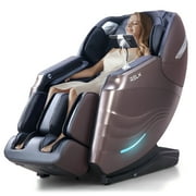 RELX Massage Chair Full Body, Zero Gravity SL-Track Shiatsu Massage Chair with Body Scan, Deep Yoga Stretch, Calfrest Extension, Heat and AI ControlBrown