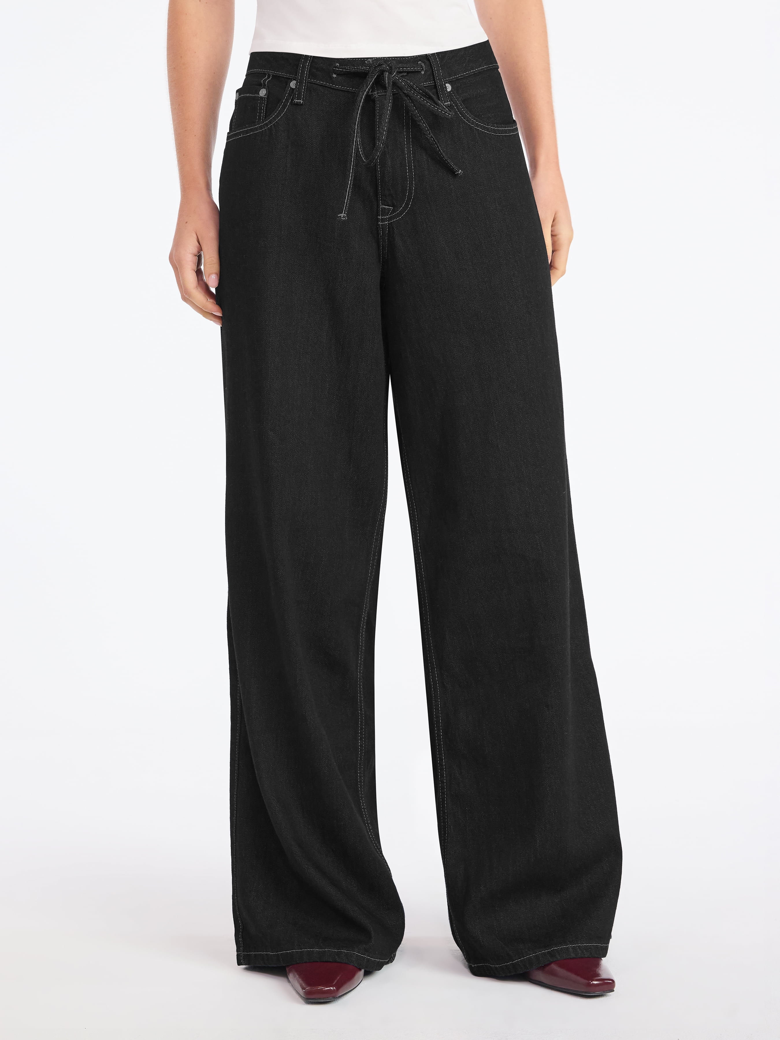 Scoop Women’s and Women's Plus Relaxed Low Slung Jeans, Sizes 0-28 Plus